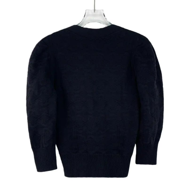 Chanel Chanel Black Cotton Women's Cardigan 0089 Size XXS / US 00 / IT 34 - 2 Thumbnail