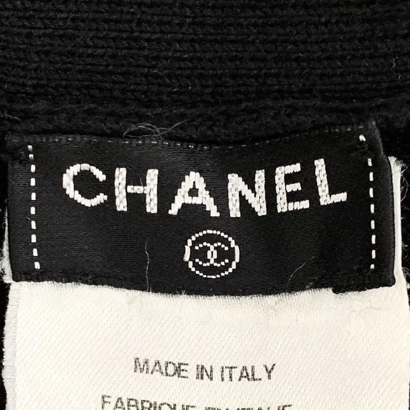 Chanel Chanel Black Cotton Women's Cardigan 0089 Size XXS / US 00 / IT 34 - 5 Thumbnail