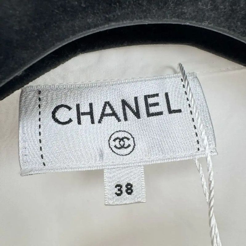 Chanel Chanel White Cotton Long Sleeve Shirt 0089 Size M / US 6-8 / IT 42-44 - 2 Thumbnail