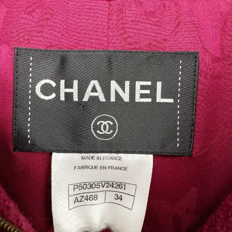 Chanel Chanel Pink Women's Winter Coat 0089 Size S / US 4 / IT 40 - 4 Thumbnail
