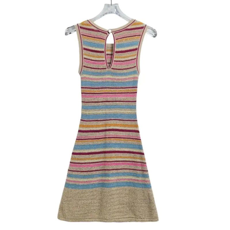 Chanel Chanel Colorful Striped Cotton Blend Dress 0089 Size S / US 4 / IT 40 - 2 Thumbnail