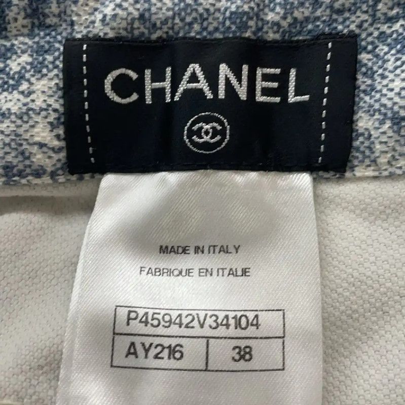 Chanel Chanel M-Size Color Block Denim Pants 0089 Size 24" / US 00 / IT 34 - 3 Thumbnail