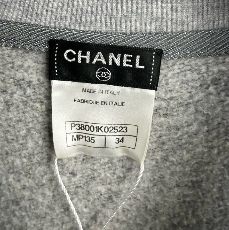 Chanel Chanel Gray Cotton Ladies T-Shirt 0089 Size XS / US 0-2 / IT 36-38 - 4 Thumbnail