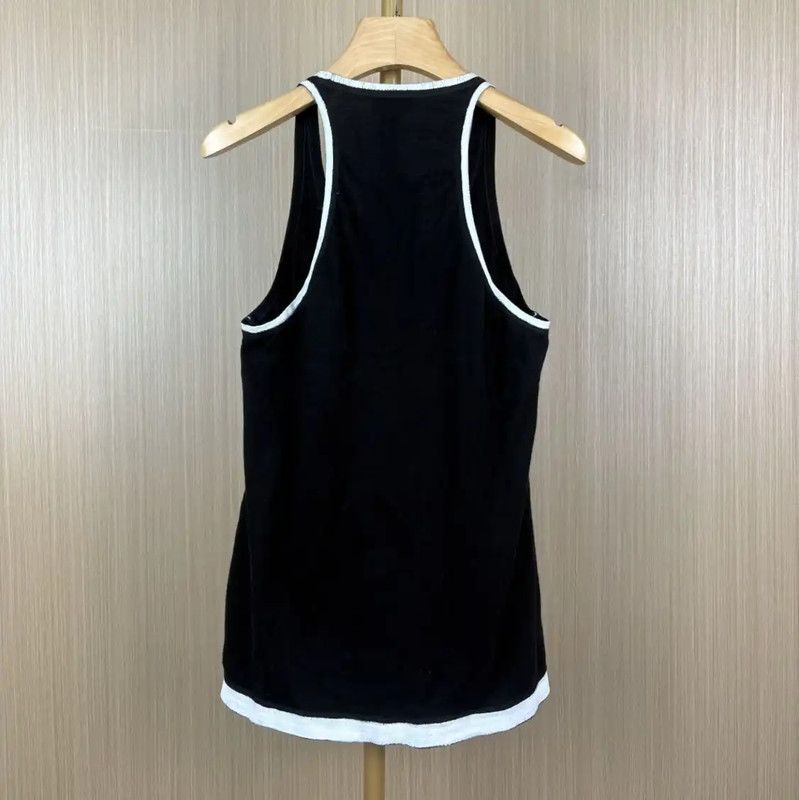 Chanel Chanel Black Cotton T-shirt with Unique Design 0089 Size L / US 10 / IT 46 - 2 Thumbnail