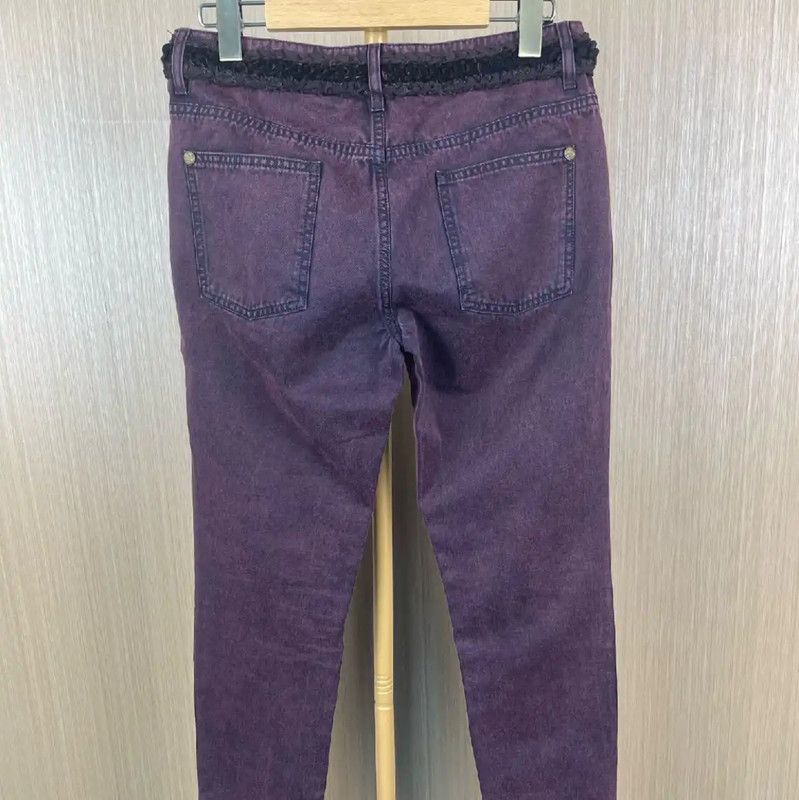 Chanel Chanel Purple Cotton Casual Pants 0089 Size 26" / US 2 / IT 38 - 2 Thumbnail