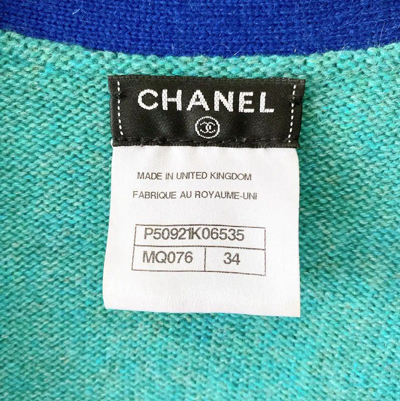 Chanel Chanel Green Cashmere Cardigan for Women 0089 Size S / US 4 / IT 40 - 8 Thumbnail