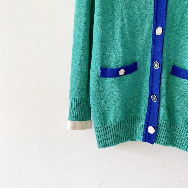 Chanel Chanel Green Cashmere Cardigan for Women 0089 Size S / US 4 / IT 40 - 5 Thumbnail