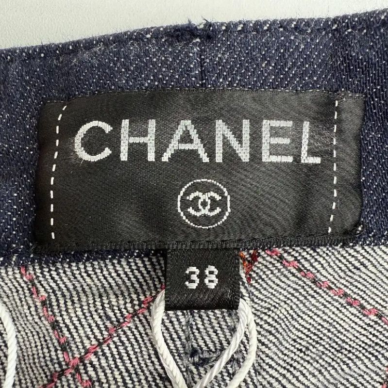 Chanel Chanel Blue Cotton Women’s Jeans 0089 Size 26" / US 2 / IT 38 - 3 Thumbnail