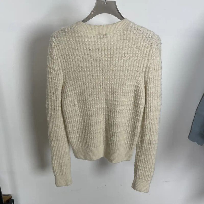 Chanel Chanel Spring Autumn White Silk Floral Sweater 0089 Size S / US 4 / IT 40 - 2 Thumbnail