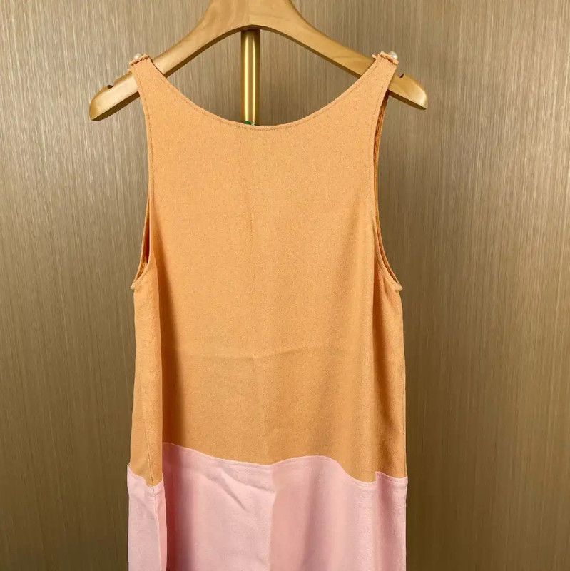 Chanel Chanel Beige Silk Women's T-Shirt 0089 Size M / US 6-8 / IT 42-44 - 2 Thumbnail