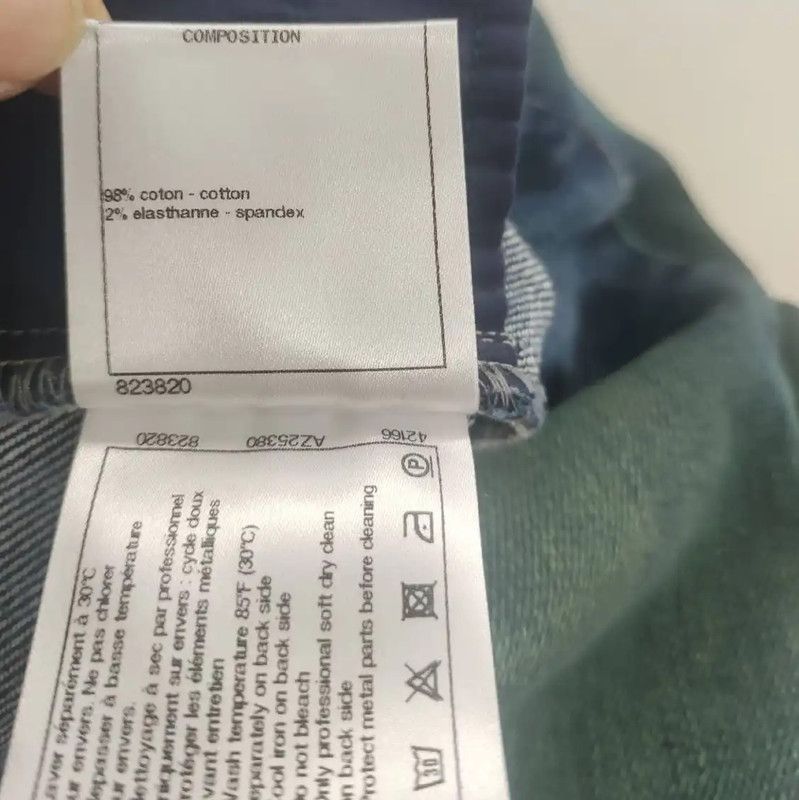 Chanel Chanel Colorblock Cotton Women's Jeans 0089 Size 23" - 3 Thumbnail