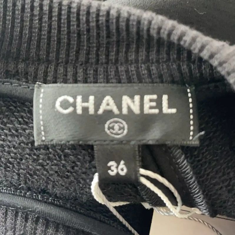 Chanel Chanel Black Cotton Women's Pullover 0089 Size S / US 4 / IT 40 - 3 Thumbnail