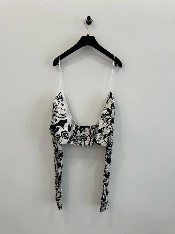 Chanel Chanel Black Silk Women's T-Shirt 0089 Size M / US 6-8 / IT 42-44 - 2 Thumbnail