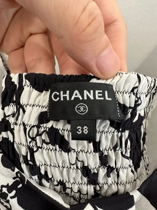 Chanel Chanel Black Silk Women's T-Shirt 0089 Size M / US 6-8 / IT 42-44 - 5 Thumbnail