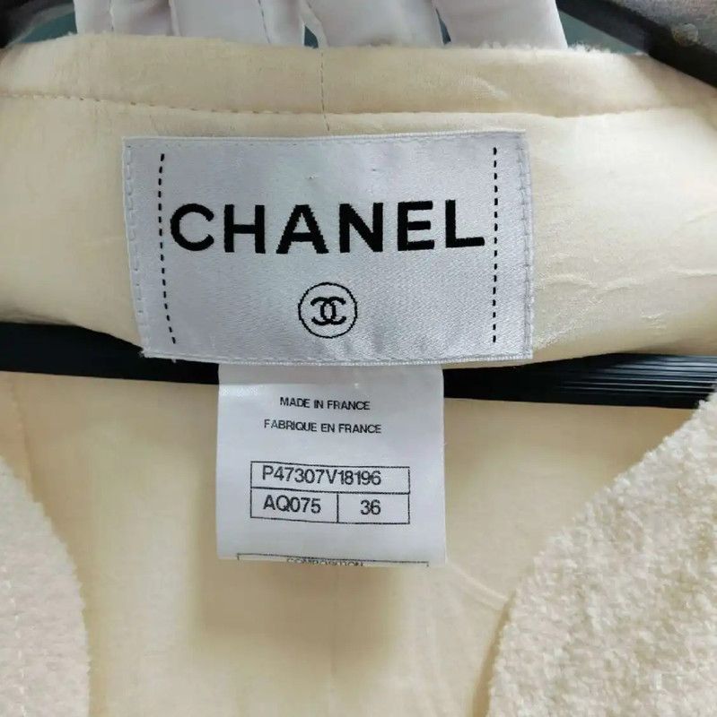 Chanel Chanel Yellow Cotton Blend Women's Cardigan 0089 Size ONE SIZE - 3 Thumbnail
