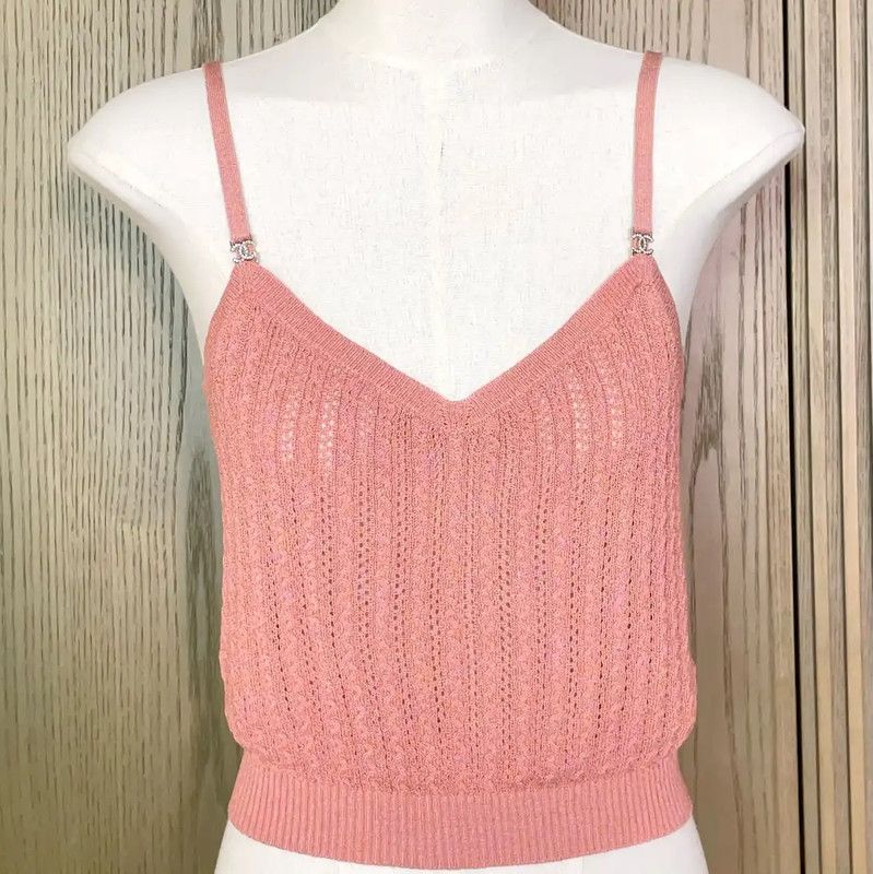 Chanel Chanel Pink Silk Summer Sleeveless Top 0089 Size S / US 4 / IT 40 - 3 Thumbnail