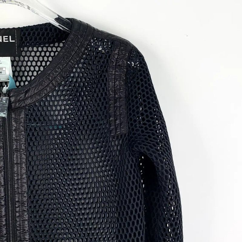 Chanel Chanel Black Mesh Women's Jacket 0089 Size XS / US 0-2 / IT 36-38 - 3 Thumbnail