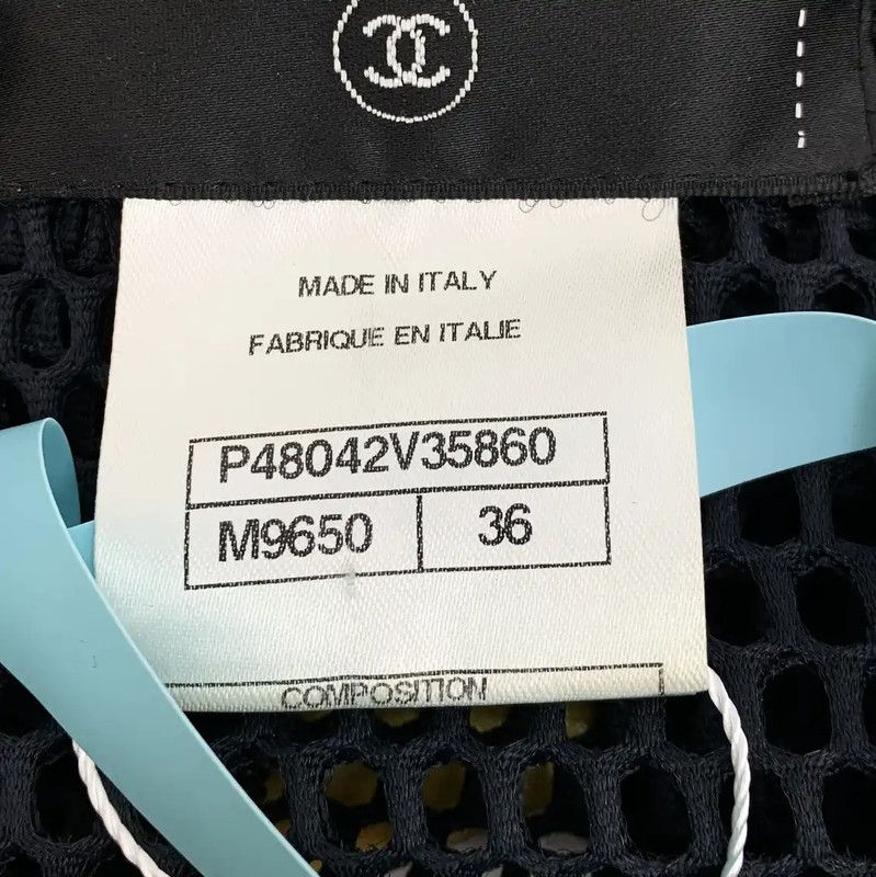 Chanel Chanel Black Mesh Women's Jacket 0089 Size XS / US 0-2 / IT 36-38 - 6 Thumbnail