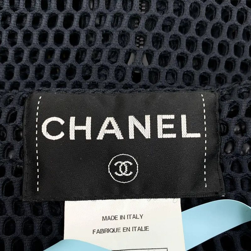 Chanel Chanel Black Mesh Women's Jacket 0089 Size XS / US 0-2 / IT 36-38 - 5 Thumbnail