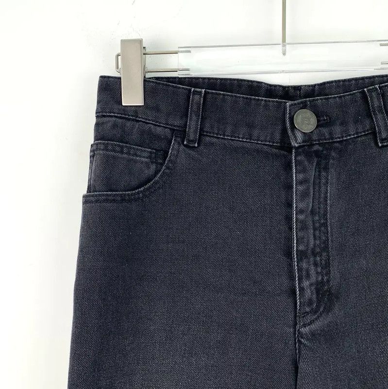 Chanel Chanel Black Cotton Women's Jeans 0089 Size 22" - 3 Thumbnail