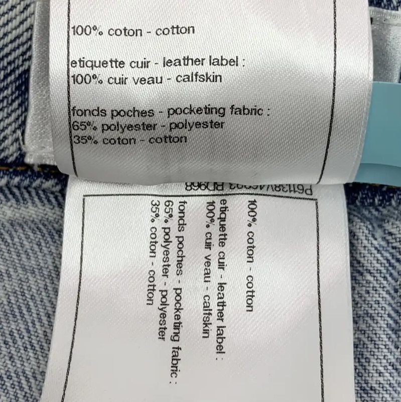 Chanel Chanel Light Blue Cotton Women's Denim Pants 0089 Size 23" - 9 Thumbnail