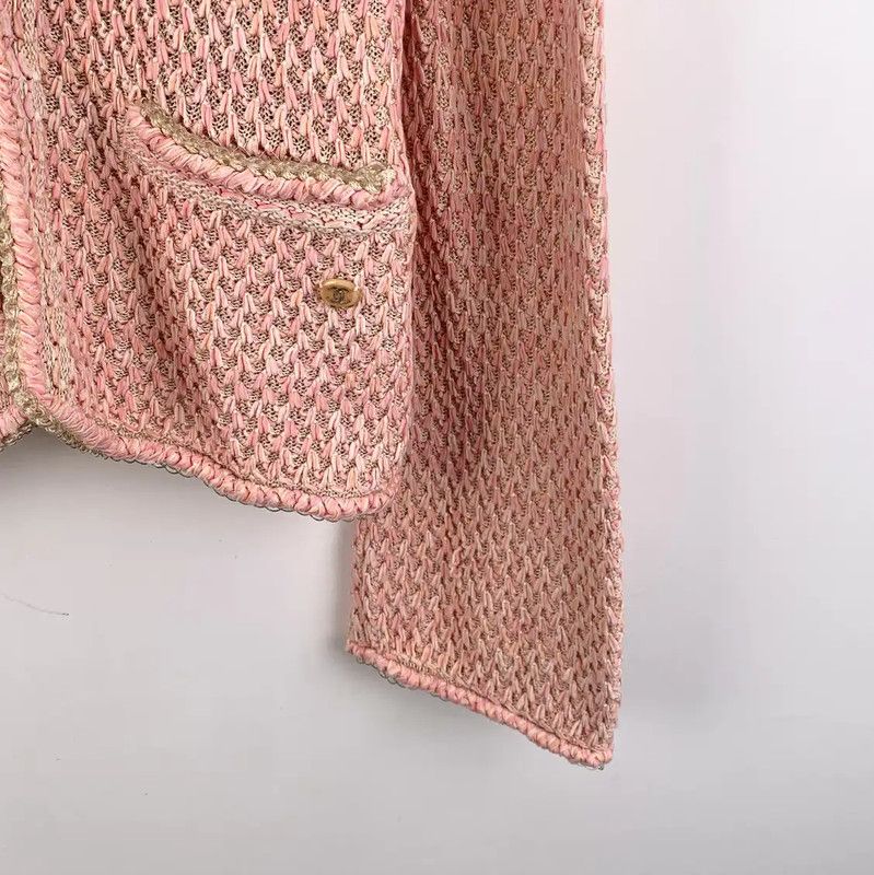 Chanel Chanel Pink Silk Cardigan for Women 0089 Size S / US 4 / IT 40 - 4 Thumbnail