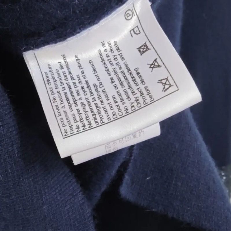 Chanel Chanel Oversized Navy Cashmere Sweater with Sequins 0089 Size ONE SIZE - 9 Thumbnail