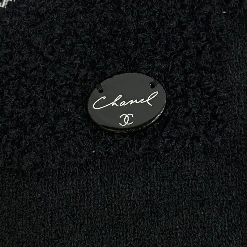 Chanel Chanel Black Cotton Women's Shorts 0089 Size 23" - 5 Thumbnail