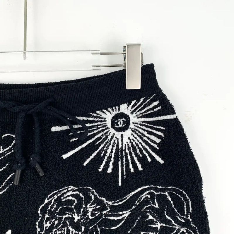 Chanel Chanel Black Cotton Women's Shorts 0089 Size 23" - 3 Thumbnail