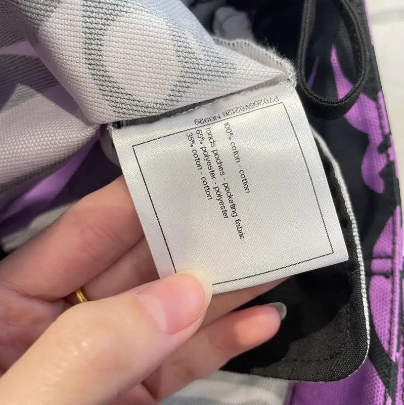 Chanel Purple Floral Print Summer Shorts 0089