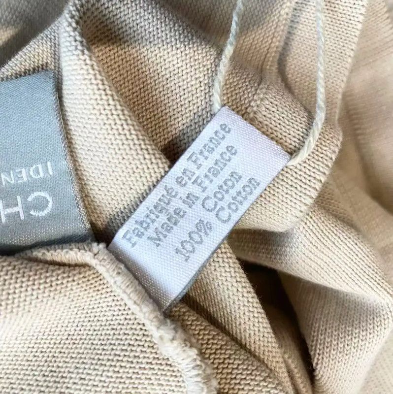 Chanel Chanel Khaki Cotton Women's T-shirt 0089 Size ONE SIZE - 5 Thumbnail