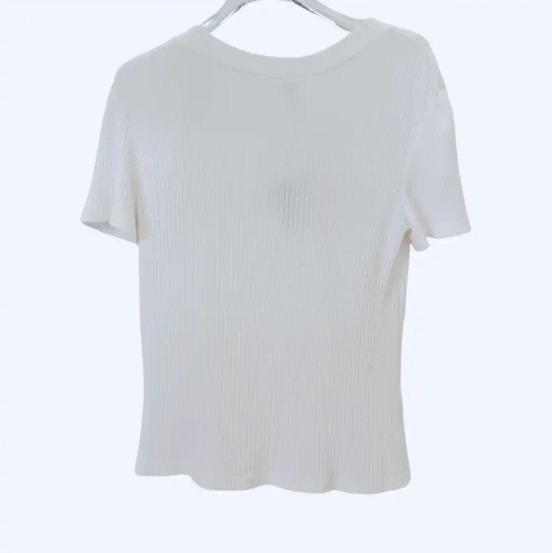 Chanel Chanel White Women's T-shirt 0089 Size XXS / US 00 / IT 34 - 2 Thumbnail