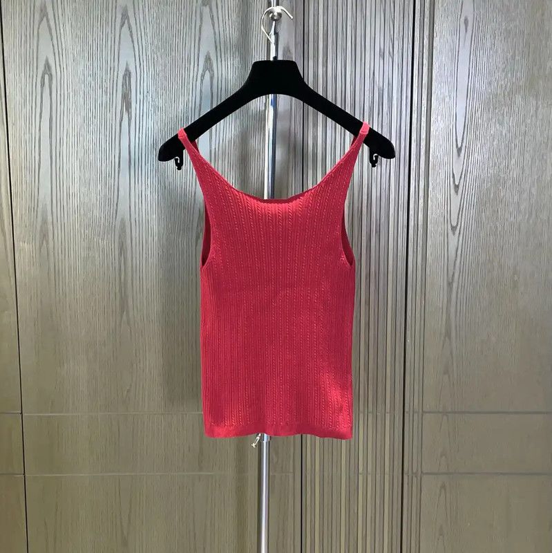 Chanel Chanel Red Cotton Blend Women's Pullover 0089 Size S / US 4 / IT 40 - 2 Thumbnail