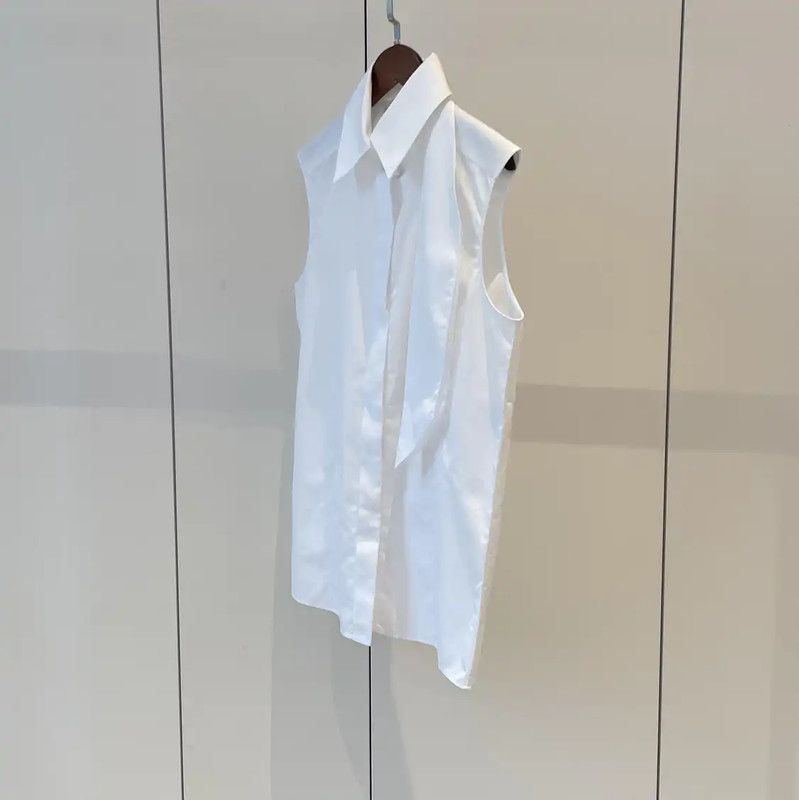Chanel Chanel Summer White Polyester Shirt 0089 Size S / US 4 / IT 40 - 3 Thumbnail