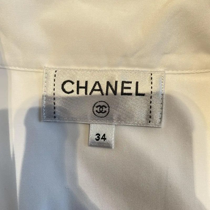 Chanel Chanel Summer White Polyester Shirt 0089 Size S / US 4 / IT 40 - 5 Thumbnail