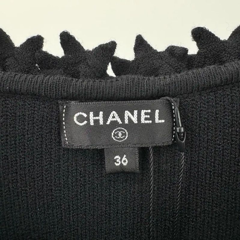 Chanel Chanel Black Midi Dress with Floral Details 0089 Size M / US 6-8 / IT 42-44 - 3 Thumbnail