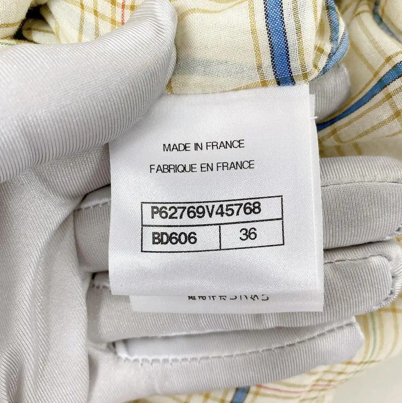 Chanel Chanel White Cotton Short Skirt for Women 0089 Size 23" - 7 Thumbnail
