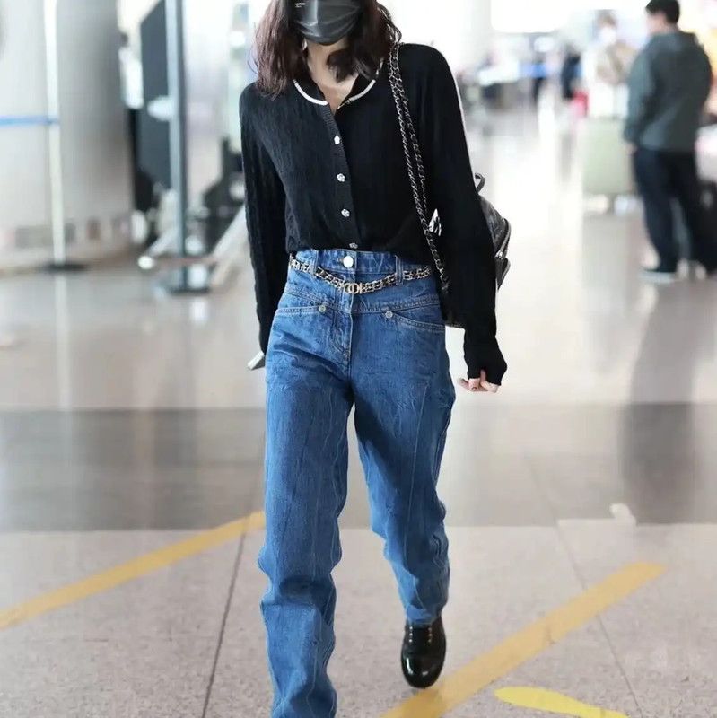 Chanel Chanel Blue Denim Women's Pants 0089 Size 23" - 2 Thumbnail