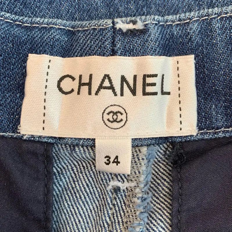 Chanel Chanel Blue Denim Women's Pants 0089 Size 23" - 5 Thumbnail