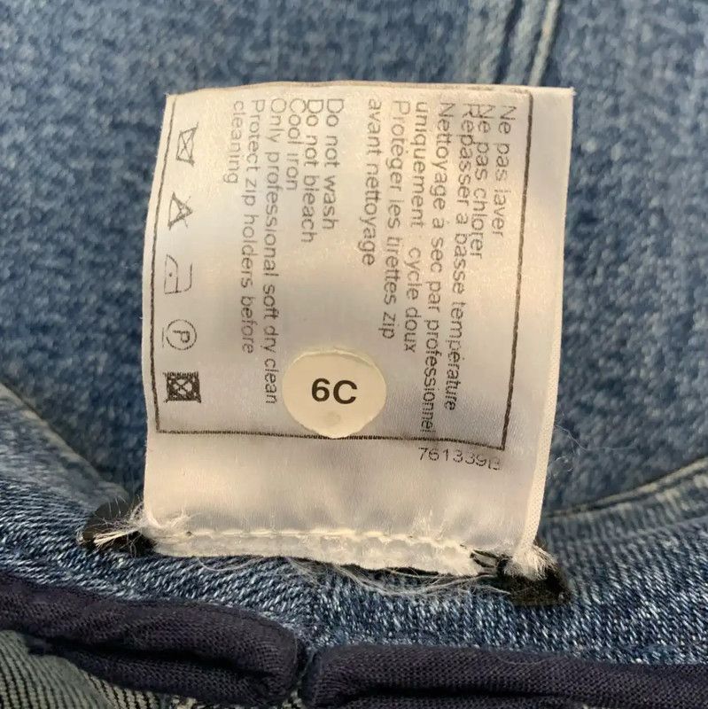 Chanel Chanel Women's Blue Denim Pants Size S 0089 Size 23" - 6 Thumbnail