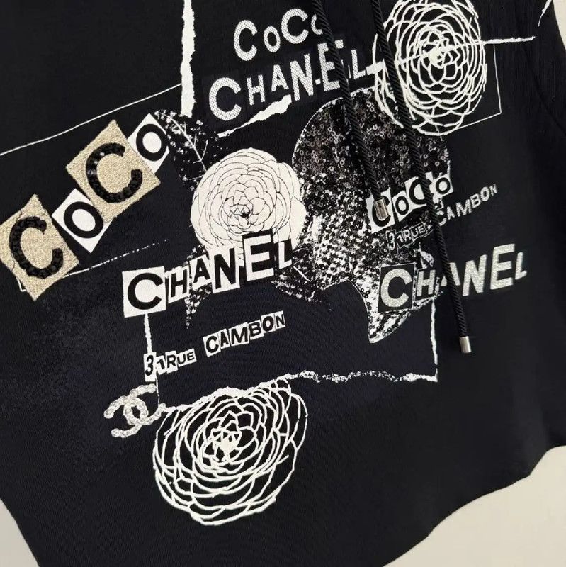 Chanel Chanel Black Cropped Hoodie Tank for Women 0089 Size XS / US 0-2 / IT 36-38 - 4 Thumbnail