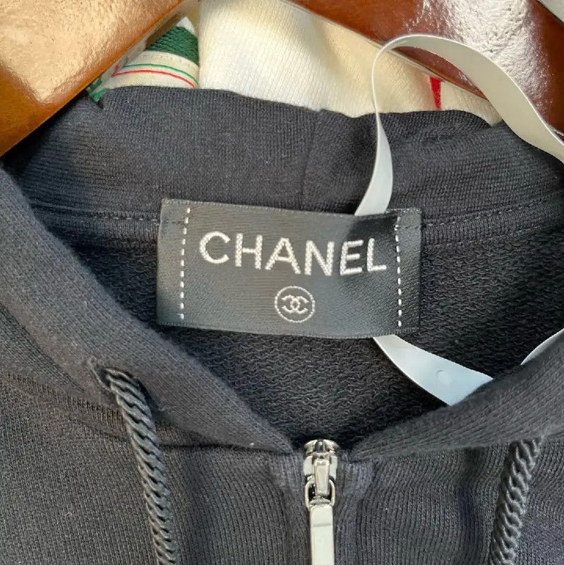 Chanel Chanel Black Cotton Women's Jacket 0089 Size S / US 4 / IT 40 - 3 Thumbnail