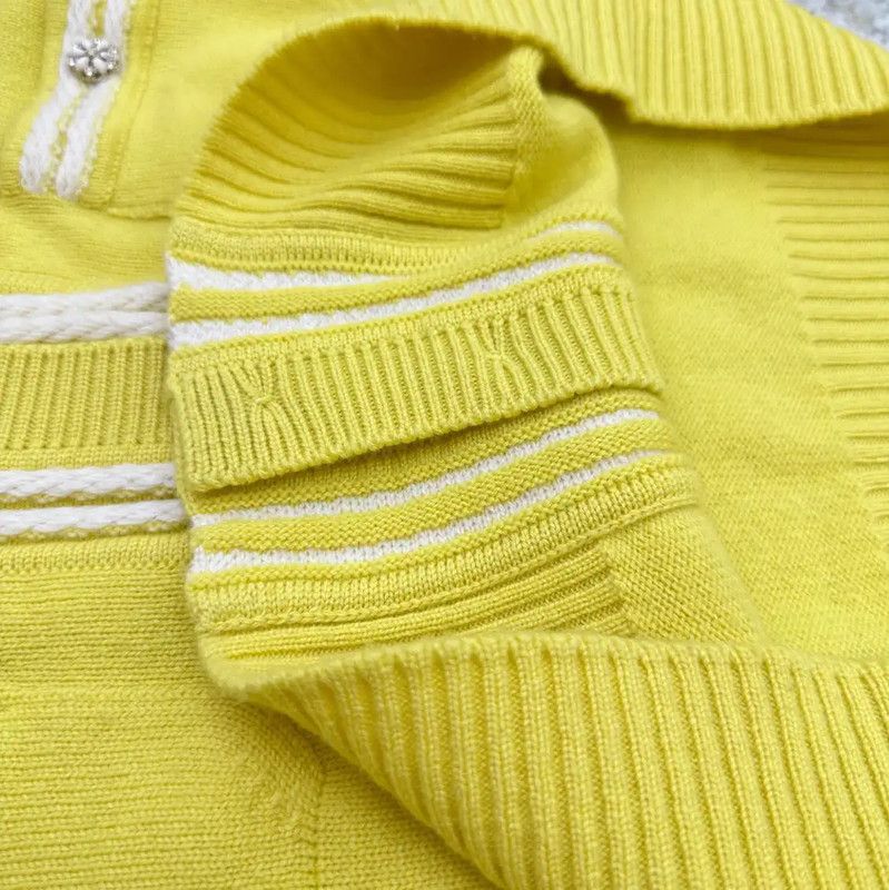 Chanel Chanel Yellow Cashmere Knit Sweater for Women 0089 Size M / US 6-8 / IT 42-44 - 8 Thumbnail