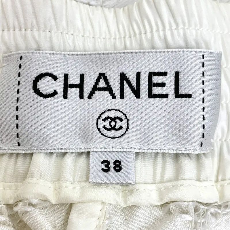 Chanel Chanel White Polyester Casual Pants for Women 0089 Size 23" - 5 Thumbnail