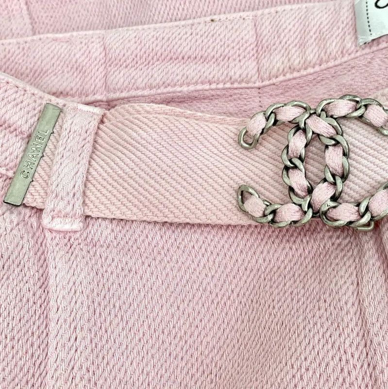Chanel Chanel Pink Cotton Women’s Shorts 0089 Size 26" / US 2 / IT 38 - 6 Thumbnail