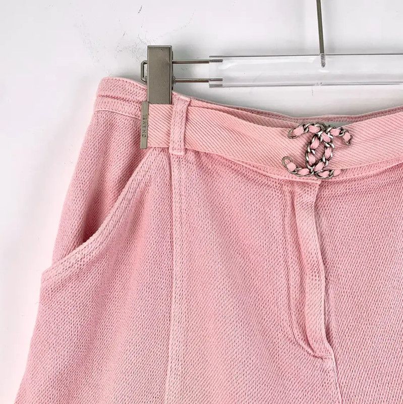 Chanel Chanel Pink Cotton Women’s Shorts 0089 Size 26" / US 2 / IT 38 - 3 Thumbnail