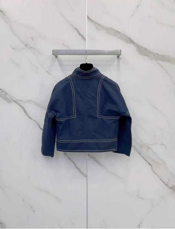 Chanel Chanel Blue Cotton Women’s Jacket 0089 Size S / US 4 / IT 40 - 2 Thumbnail
