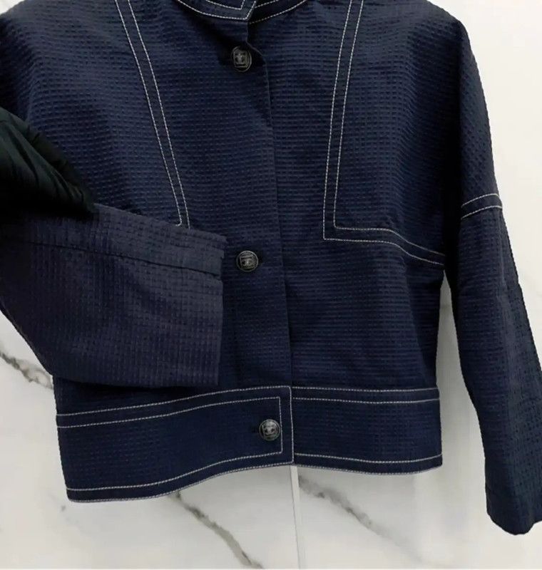 Chanel Chanel Blue Cotton Women’s Jacket 0089 Size S / US 4 / IT 40 - 5 Thumbnail