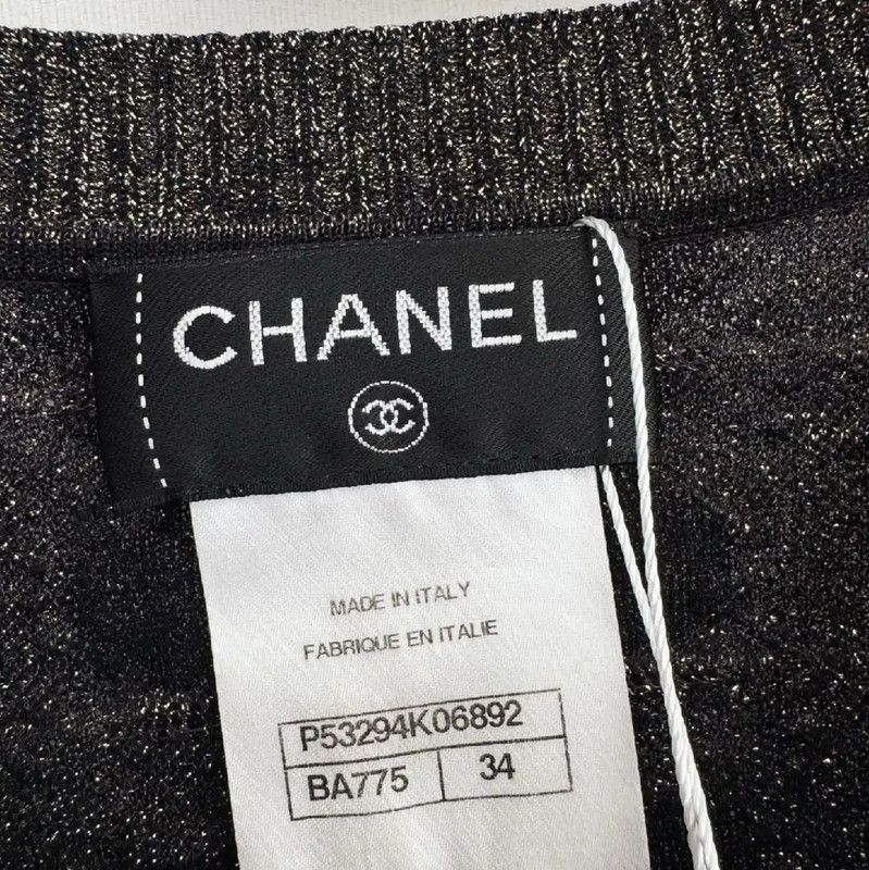 Chanel Chanel Black Short Sleeve Dress Size S 0089 Size S / US 4 / IT 40 - 2 Thumbnail