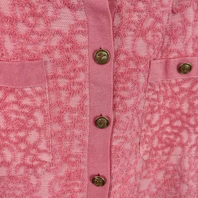 Chanel Chanel Pink Cotton Women's Skirt 0089 Size 23" - 6 Thumbnail
